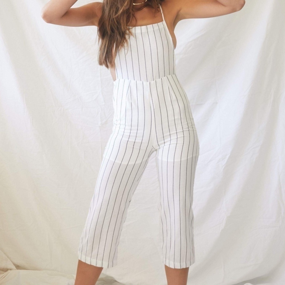 emory park overalls | vertical stripes | size small